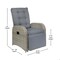 Merrick Lane Selci Modern Style Patio Wicker Rattan Indoor/Outdoor Recliner Lounge Chair with Side Table and Adjustable Back